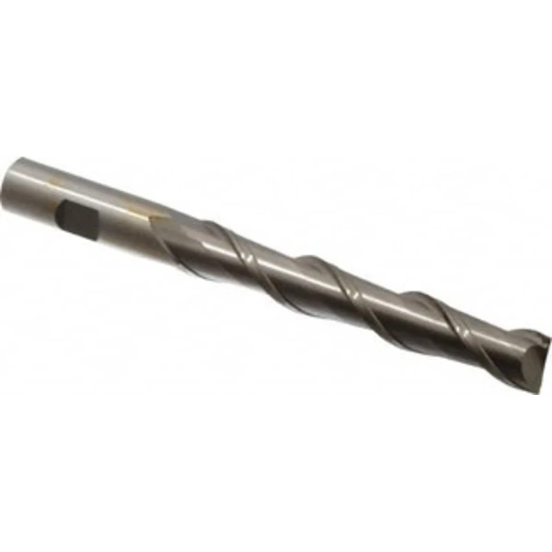 Value Collection 5/8, 4 LOC, 5/8 Shank Diam, 6-1/8 OAL, 2 Flute, High Speed Steel Square End Mill Single End, Uncoate...